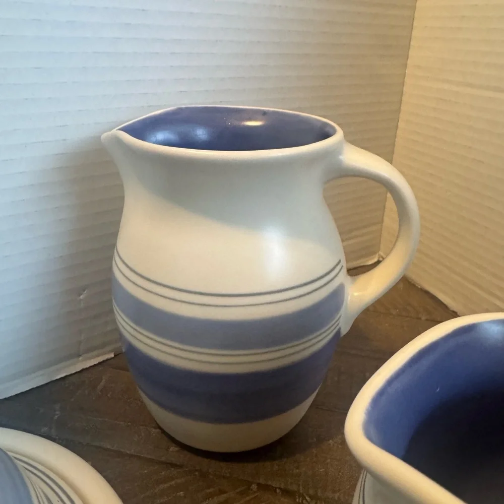 Pfaltzgraff Blue and Cream Serveware Set